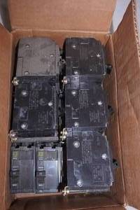 Assortment of Circuit Breakers. Square D QO series