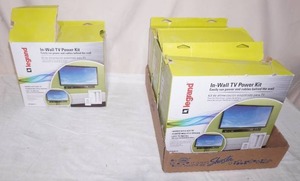 (4ct) Legrand Wiremold In-Wall TV Power Kits. Model CPT306W-V1