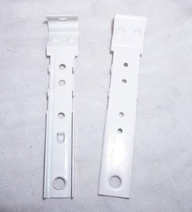 box of white metal track mounting brackets