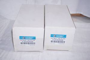 (2ct) NEW ecolight Flat Back Line Voltage Track Heads. Model E-KFB3RSW