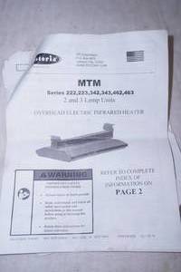 NEW Fostoria Overhead Electric Infrared Heater