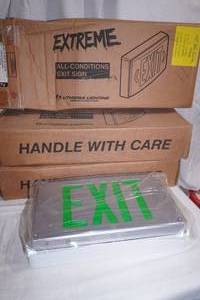 NEW (3ct) Lithonia Lighting Extreme All-Conditions Exit Sign
