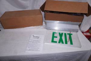 NEW (2ct) Isolite ELITE ELT Series Die Cast Aluminum LED Edge Lit Exit Signs