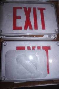 (2ct) NEW Commercial LED Exit Signs wbattery backup