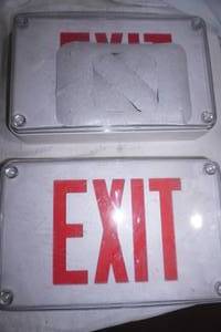 (2ct) NEW Commercial LED Exit Signs wbattery backup