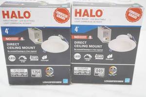 (2ct) NEW HALO 4  Direct Ceiling Mount. Commercial Grade