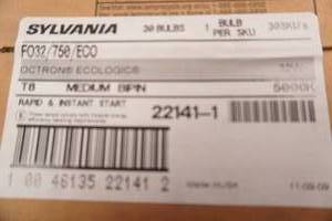 NEW Sylvania fluorescent tube Light Bulbs.