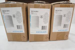 NEW (3ct) Kichler Flush Mount Indoor Ceiling Fixture. 9834WH 1-Light. 65W. BR30