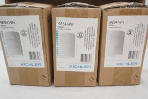 NEW (3ct) Kichler Flush Mount Indoor Ceiling Fixture. 9834WH 1-Light. 65W. BR30
