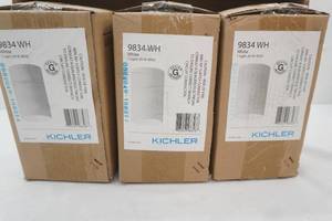 NEW (3ct) Kichler Flush Mount Indoor Ceiling Fixture. 9834WH 1-Light. 65W. BR30