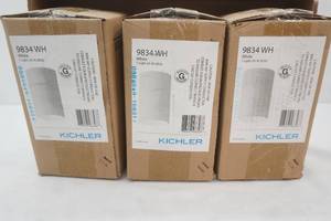 NEW (3ct) Kichler Flush Mount Indoor Ceiling Fixture. 9834WH 1-Light. 65W. BR30