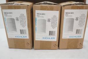 NEW (3ct) Kichler Flush Mount Indoor Ceiling Fixture. 9834WH 1-Light. 65W. BR30