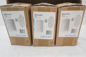 NEW (3ct) Kichler Flush Mount Indoor Ceiling Fixture. 9834WH 1-Light. 65W. BR30