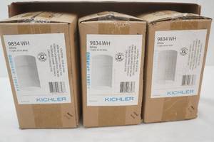 NEW (3ct) Kichler Flush Mount Indoor Ceiling Fixture. 9834WH 1-Light. 65W. BR30