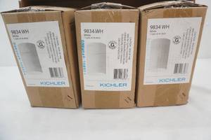 NEW (3ct) Kichler Flush Mount Indoor Ceiling Fixture. 9834WH 1-Light. 65W. BR30