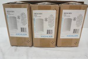 NEW (3ct) Kichler Flush Mount Indoor Ceiling Fixture. 9834WH 1-Light. 65W. BR30