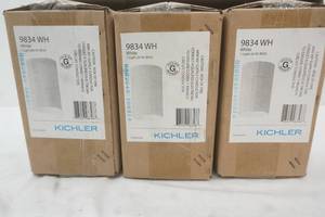 NEW (3ct) Kichler Flush Mount Indoor Ceiling Fixture. 9834WH 1-Light. 65W. BR30