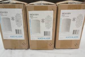 NEW (3ct) Kichler Flush Mount Indoor Ceiling Fixture. 9834WH 1-Light. 65W. BR30