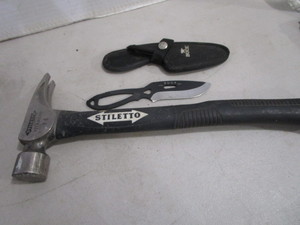 Spade Bits, Stiletto Hammer, Buck Knife