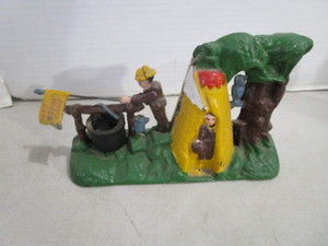 Boys Scout Camp Mechanical Bank