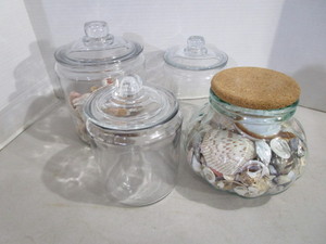 Glass Canister, Sea Shells