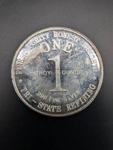 Silver Round 1 oz .999 Fine Silver - 1776-1976 God Bless America Bicentennial