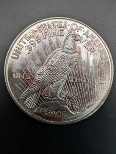 Peace Dollar 1 oz .999 Fine Silver Round - Liberty Head & Eagle Design