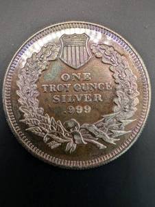 Native American Head Silver Round 1 oz .999 Fine Silver