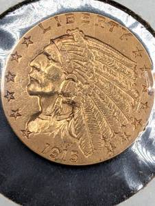 1915 Indian Head $2.50 Gold Coin
