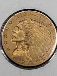 1915 Indian Head $2.50 Gold Coin