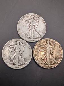 Walking Liberty Half Dollars (Lot of 3)