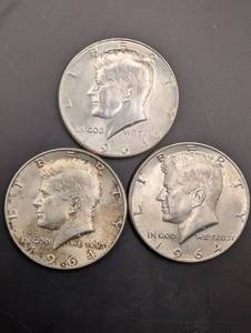 Kennedy Half Dollars - 1964 (Lot of 3)