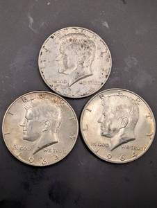 1964 Kennedy Half Dollars (Lot of 3)