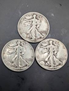 Walking Liberty Half Dollars - 1940s Silver Coins