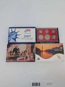 United States Mint Proof Sets - 2007 10 of 14 2007 Red-Case 6-Coin 2018 (Lot of 4)