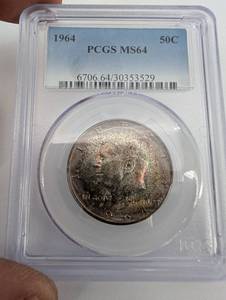 PCGS MS64 1964 Kennedy Half Dollar 50C - 90% Silver, First-Year Issue
