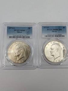 40% Silver Eisenhower Dollars (Lot of 2)