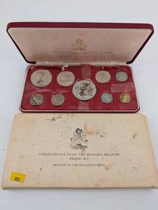 Commonwealth of the Bahamas Proof Set Franklin Mint Red Case