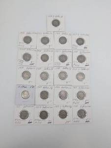 Buffalo Nickel 5c 1920s (Lot of 25)