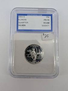 2003-S Illinois Silver Proof Quarter - PR-70 DCAM IGS Grading