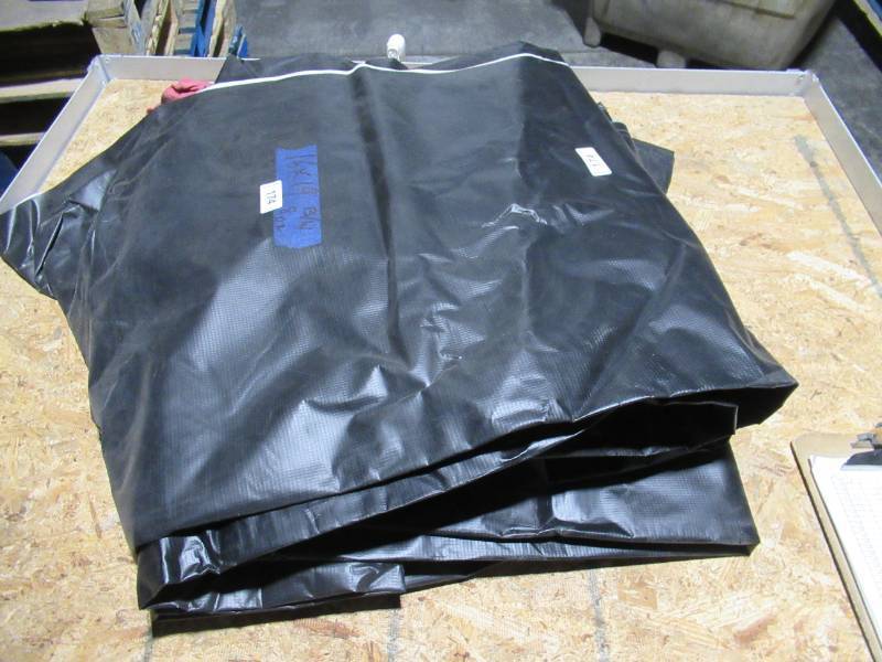 NEW Vinyl Tarp - 16 x 19  Black  White Vinyl tarp - 8 oz. Lightweight Duty