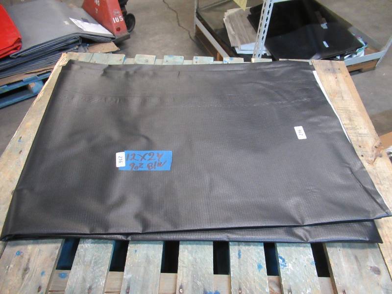 NEW Vinyl Tarp - 12 x 24  Black  White Vinyl tarp - 9 oz. Lightweight Duty