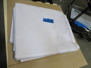 NEW Vinyl Tarp Remnant - 10 x 50  White  White Vinyl tarp - 15 oz. Midweight Duty