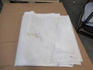 NEW Vinyl Tarp Remnant - 4 x 61  White  White Vinyl tarp - 13 oz. Midweight Duty