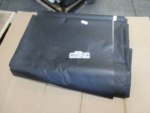 NEW Vinyl Tarp Remnant - 9 x 53  Black  White Vinyl tarp - 13 oz. Midweight Duty