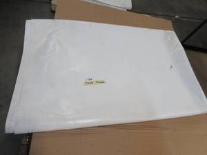 NEW Vinyl Tarp Remnant - 7 x 35  White  White Vinyl tarp - 20 oz. Heavyweight Duty-Channels on 7 ft sides