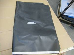NEW Vinyl Tarp Remnant - 6 x 33  Black  White Vinyl tarp - 13 oz. Midweight Duty