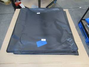 NEW Vinyl Tarp Remnant - 10 x 39  Black  White Vinyl tarp - 13 oz. Midweight Duty