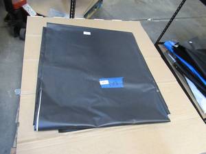 NEW Vinyl Tarp Remnant - 9 x 10  Black  White Vinyl tarp - 13 oz. Midweight Duty