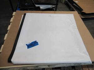 NEW Vinyl Tarp Remnant - 10 x 24  Black  White Vinyl tarp - 13 oz. Midweight Duty